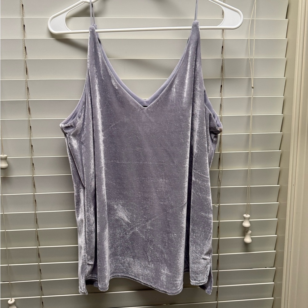 Shinestar Lavender Velvet Tank Top